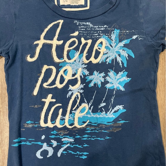 Aeropostale Navy Blue Graphic Tee - Picture 2 of 6